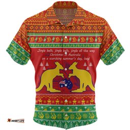 Australian Christmas Carol Christmas Hawaiian Shirt - Jingle Bells Ugly Style V2 Hawaiian Shirt