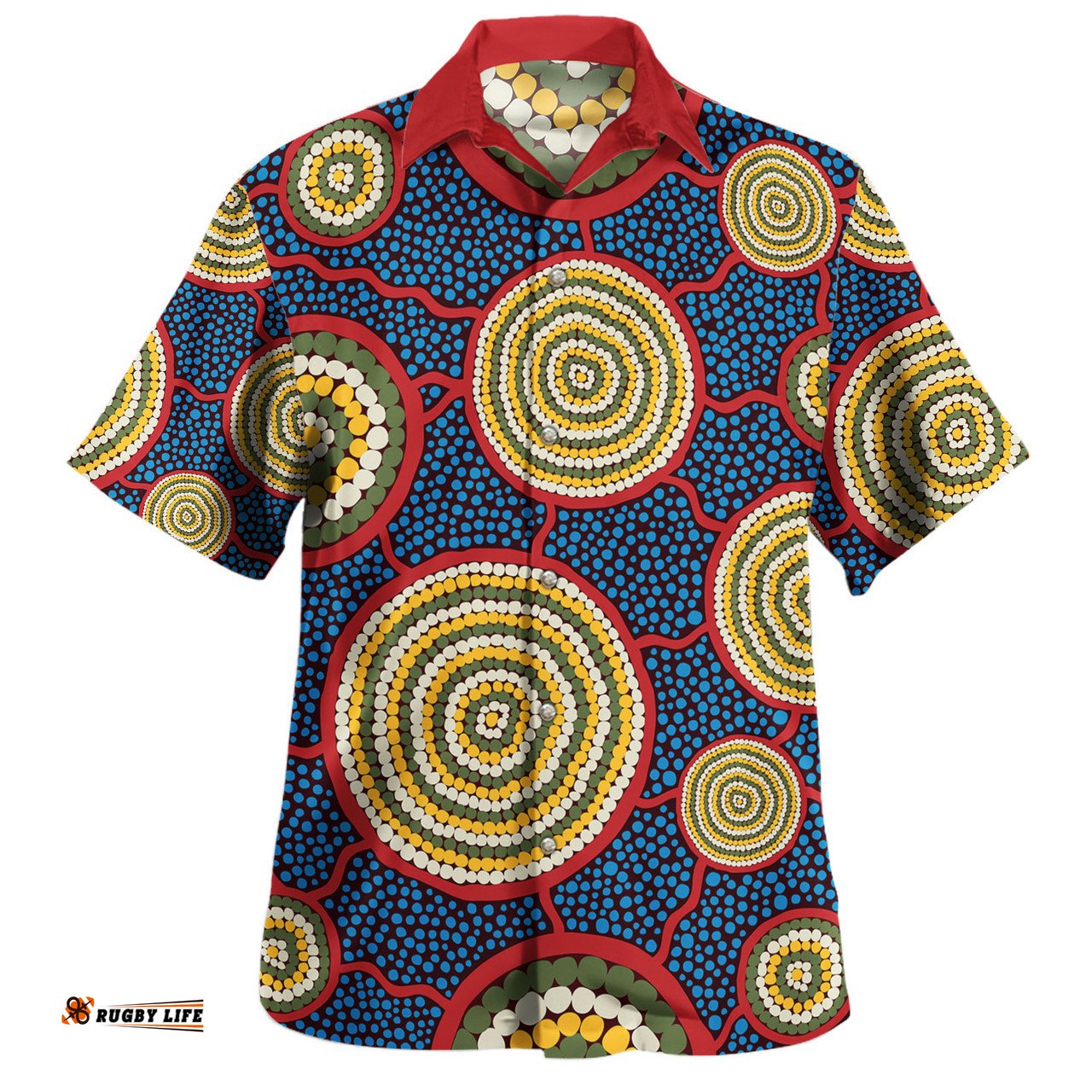 Australia Aboriginal Hawaiian Shirt - Beautiful Indigenous Seamless Pattern Based in Universe with Galaxies Form Hawaiian Shirt