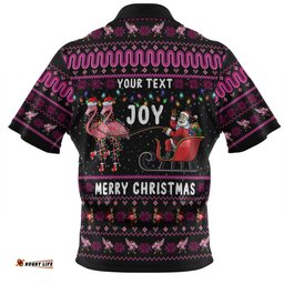 Australia Christmas Custom Hawaiian Shirt - Aussie Christmas Pink Flamingo Santa Sleigh Hawaiian Shirt