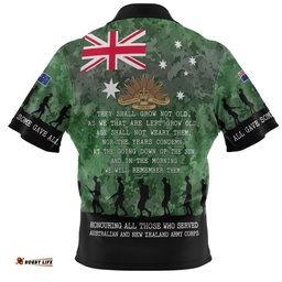 Australia Anzac Day Hawaiian Shirt - Australia and New Zealand Warriors All gave some Some Gave All Green Hawaiian Shirt