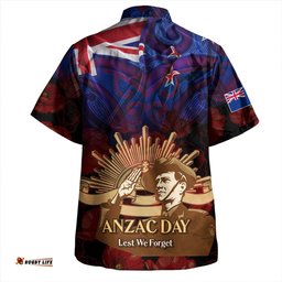 New Zealand Warriors Anzac Day Custom Hawaiian Shirt - Soldier Maori Patterns Hawaiian Shirt