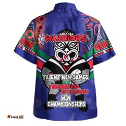 New Zealand Warriors Sport Hawaiian Shirt - Custom Talent Win Games But Teamwork And Intelligence Win Championships With Aboriginal Style