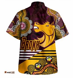 Brisbane Broncos Custom Hawaiian Shirt - Go! Let's go! Up The Mighty Bronx Home Jersey Shirt