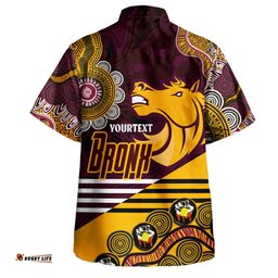 Brisbane Broncos Custom Hawaiian Shirt - Go! Let's go! Up The Mighty Bronx Home Jersey Shirt