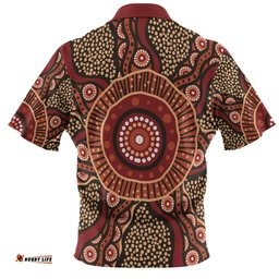 Australia Aboriginal Hawaiian Shirt - Brown Aboriginal Style Dot Painting Hawaiian Shirt