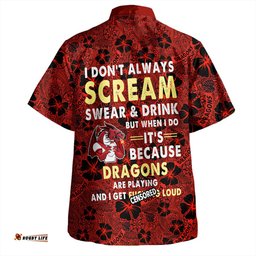 St. George Illawarra Dragons Hawaiian Shirt - Scream With Tropical Patterns