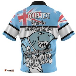 Cronulla-Sutherland Sharks Hawaiian Shirt - Happy Australia Day We Are One And Free
