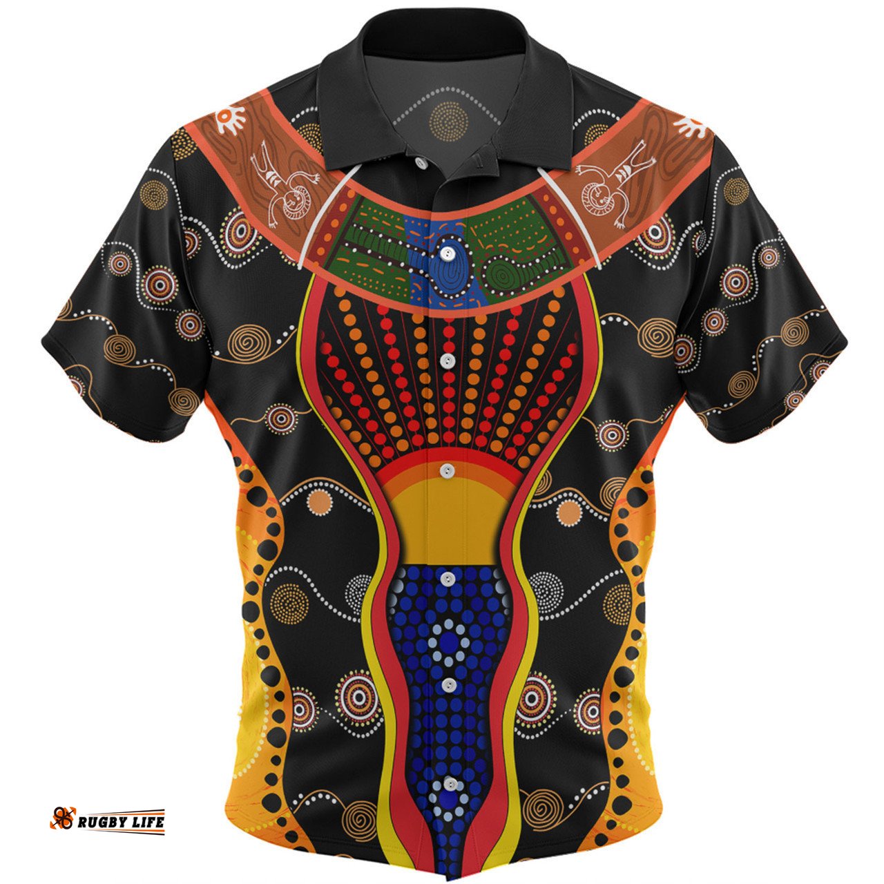 Australia Aboriginal Custom Hawaiian Shirt - Indigenous Dot With Boomerang Inspired Hawaiian Shirt