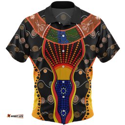 Australia Aboriginal Custom Hawaiian Shirt - Indigenous Dot With Boomerang Inspired Hawaiian Shirt