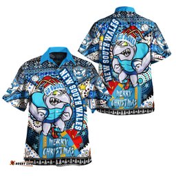 Cockroaches Christmas Hawaiian Shirt - Custom NSW Go Blues Cockroaches Aboriginal Inspired With Snowflake Hawaiian Shirt