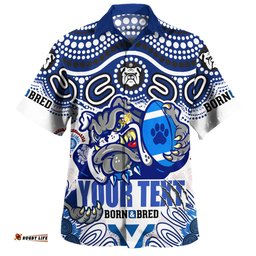Australia Canterbury-Bankstown Bulldogs Custom Hawaiian Shirt - Indigenous Doggies "Born & Bred" Hawaiian Shirt