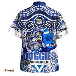 Australia Canterbury-Bankstown Bulldogs Custom Hawaiian Shirt - Indigenous Doggies "Born & Bred" Hawaiian Shirt