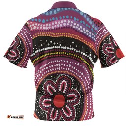 Australia Dot Painting Inspired Aboriginal Hawaiian Shirt - Aboriginal Color Dot Inspired Hawaiian Shirt