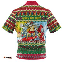 Australia Christmas Custom Hawaiian Shirt - Surfing Santa Hawaiian Shirt