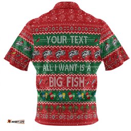 Australia Christmas Custom Hawaiian Shirt - Merry Fishmas All I Want is a Big Fish Hawaiian Shirt