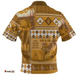 Australia Camping Christmas Hawaiian Shirt - Xmas Camping With Kangaroo Vintage Hawaiian Shirt