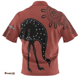 Australia Emu Aboriginal Custom Hawaiian Shirt - Emu Dreamtime Hawaiian Shirt