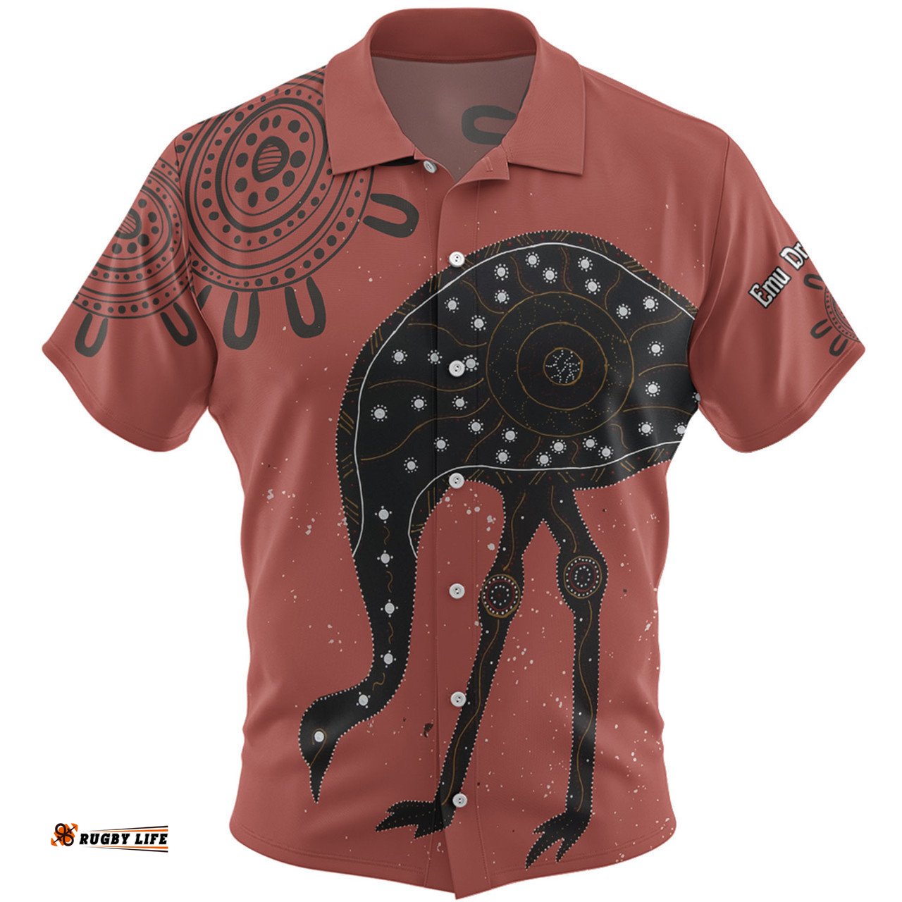 Australia Emu Aboriginal Custom Hawaiian Shirt - Emu Dreamtime Hawaiian Shirt