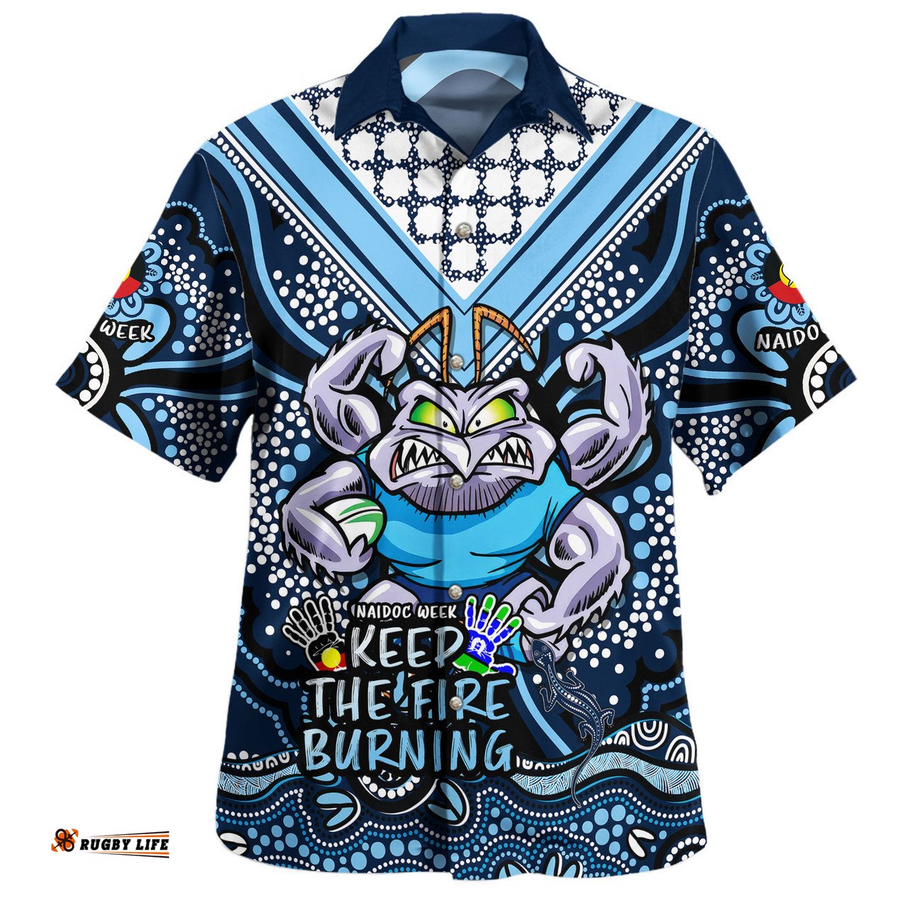 New South Wales Blues Hawaiian Shirt Aboriginal Inspired Naidoc Week Custom For Die Hard Fan Supporters