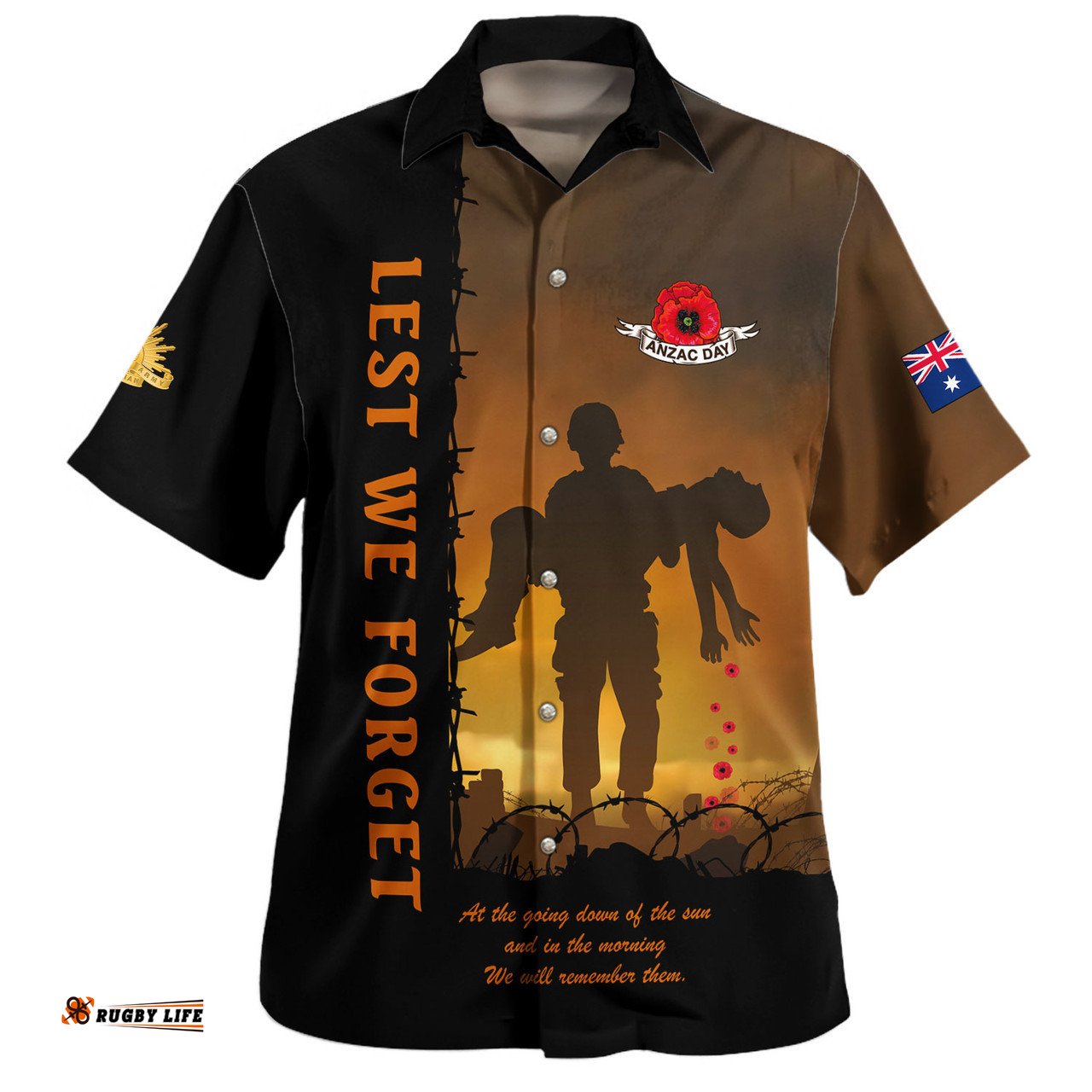 Australia Hawaiian Shirt Anzac Day Remember Them Today, Everyday And Always