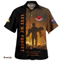 Australia Hawaiian Shirt Anzac Day Remember Them Today, Everyday And Always