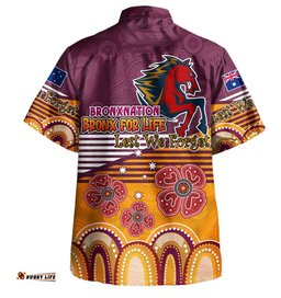 Brisbane Broncos Anzac Custom Hawaiian Shirt - Anzac Day Bronxnation for Life Shirt