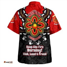 Australia Hawaiian Shirt Aboriginal Inspired Naidoc Symbol Pattern