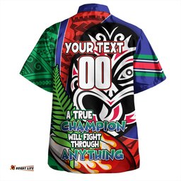 New Zealand Warriors Grand Final Hawaiian Shirt - A True Champion Will Fight Through Anything With Polynesian Patterns
