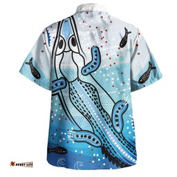 Australia Crocodile Hawaiian Shirt - Aboriginal Dot Artwork With Crocodile Hawaiian Shirt