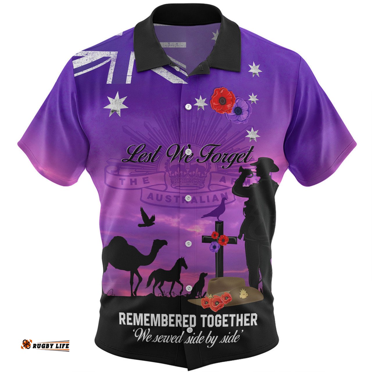 Australia Anzac Day Hawaiian Shirt - Anzac Day We Served Side By Side Hawaiian Shirt