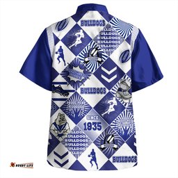 Canterbury-Bankstown Bulldogs Hawaiian Shirt - Argyle Patterns Style Tough Fan Rugby For Life