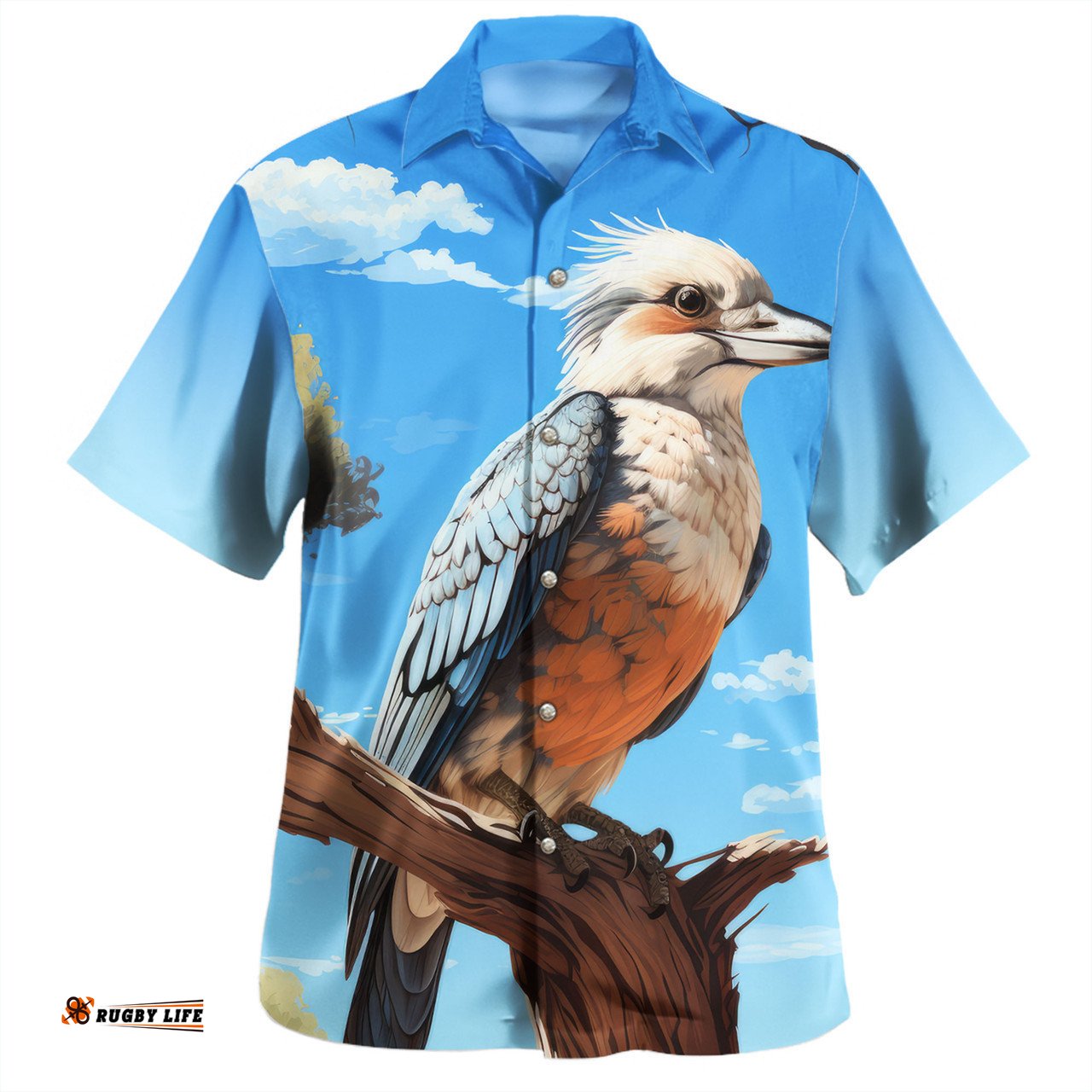 Australia Kookaburra Hawaiian Shirt - Kookaburra With Blue Sky Hawaiian Shirt