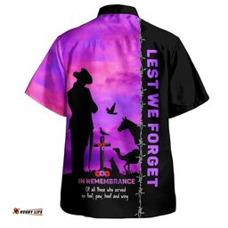Australia Hawaiian Shirt Anzac Day Lest We Forget The Animals Of War