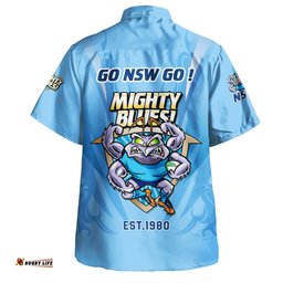 New South Wales Blues Hawaiian Shirt Custom State Of Origin 2024 Passionate Fan Born To Win Ver 1
