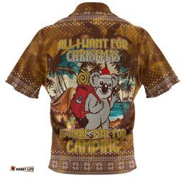 Australia Camping Christmas Hawaiian Shirt - All I Want For Xmas Is More Time For Camping Hawaiian Shirt