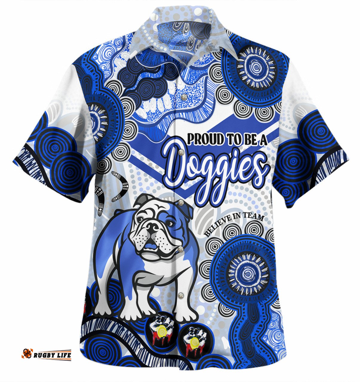 Canterbury-Bankstown Bulldogs Custom Hawaiian Shirt - Proud To Be A Doggies Home Jersey Shirt
