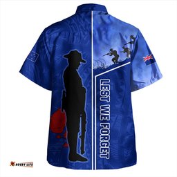 New Zealand Anzac Day Hawaiian Shirt - Anzac Day Lest We Forget Poppy Hawaiian Shirt