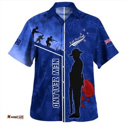 New Zealand Anzac Day Hawaiian Shirt - Anzac Day Lest We Forget Poppy Hawaiian Shirt
