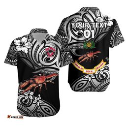 Custom Personalised Rewa Rugby Union Fiji Hawaiian Shirt Unique Vibes Black, Custom Text And Number