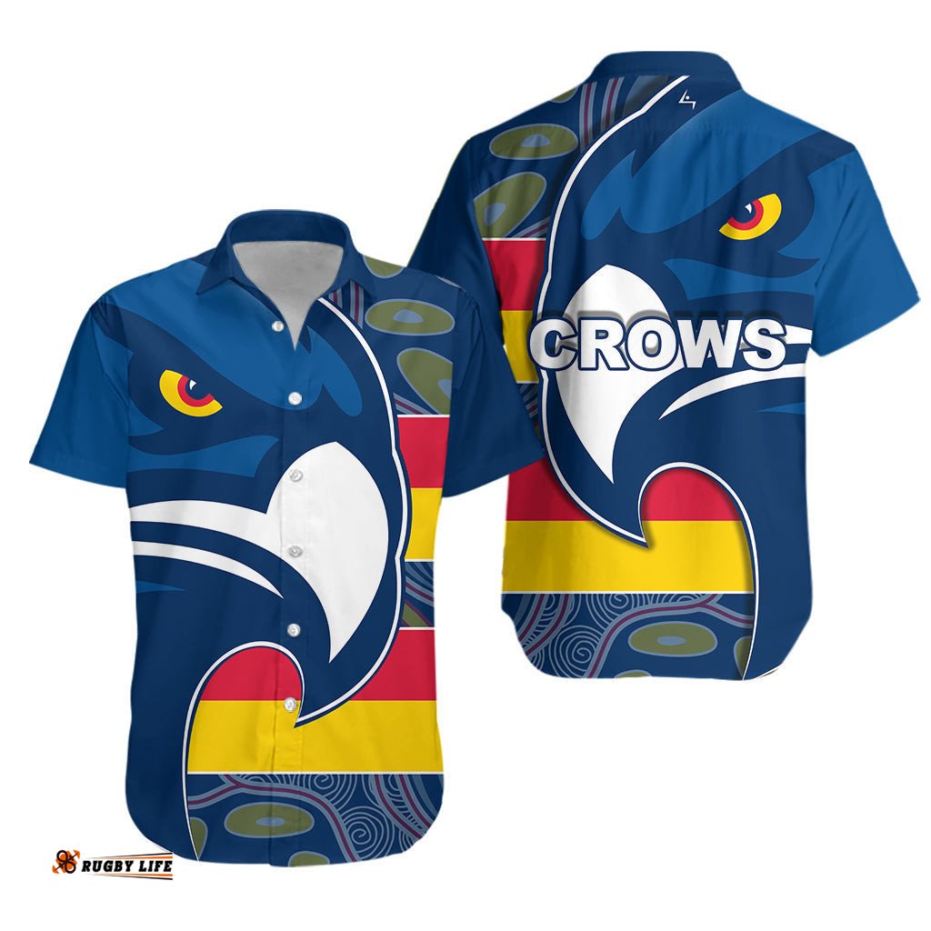 Crows Simple Hawaiian Shirt Adelaide Mix Indigenous