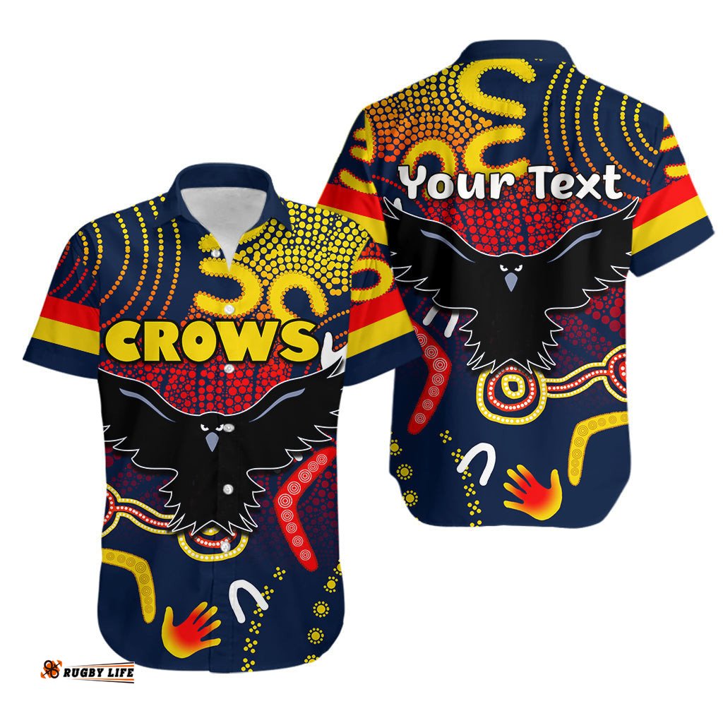 Custom Personalised Adelaide Crows Hawaiian Shirt Indigenous