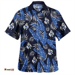 Canterbury-Bankstown Bulldogs Custom Hawaiian Shirt - Tropical Patterns Bulldogs Hawaiian Shirt