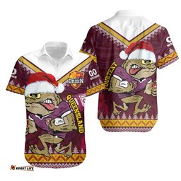 Cane Toads Hawaiian Shirt - Custom Cane Toads Aboriginal Inspired Christmas Vibes Hawaiian Shirt