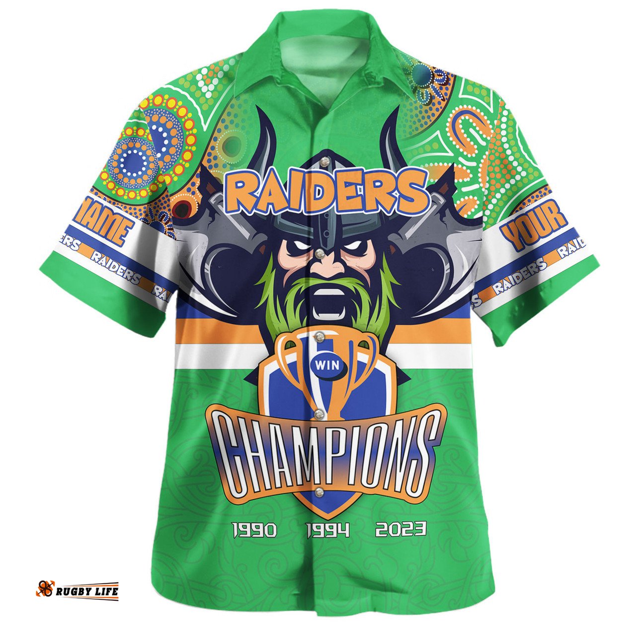 Canberra Raiders Hawaiian Shirt - Custom Talent Win Games But Teamwork And Intelligence Win Championships With Aboriginal Style