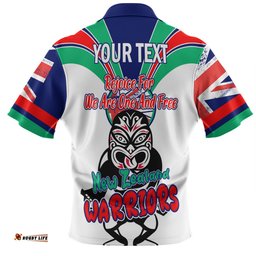 New Zealand Warriors Hawaiian Shirt - Happy Australia Day We Are One And Free V2