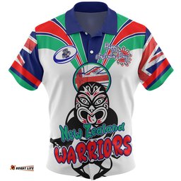 New Zealand Warriors Hawaiian Shirt - Happy Australia Day We Are One And Free V2