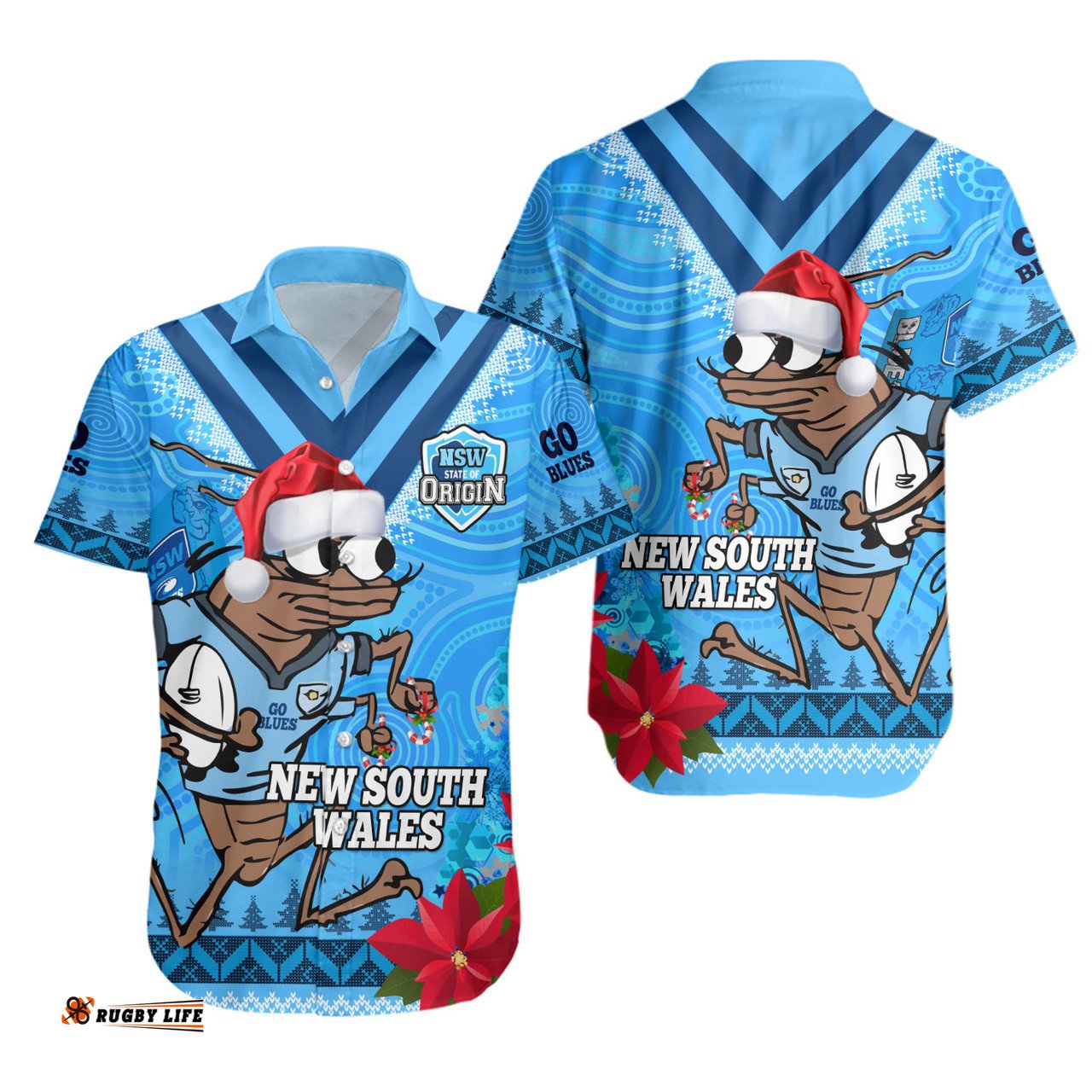 Cockroaches Hawaiian Shirt - Custom Aboriginal Inspired Christmas Vibes