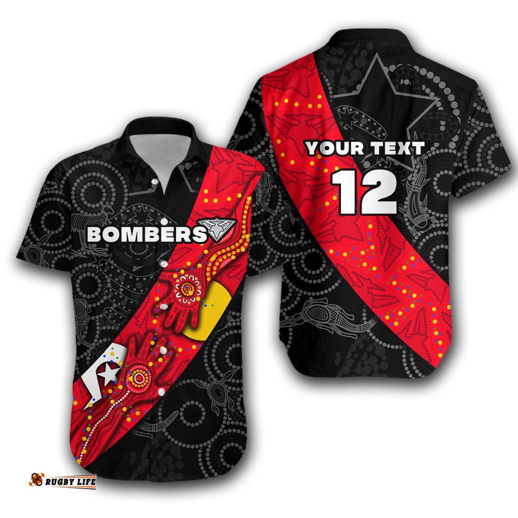 Custom Personalised Bombers NAIDOC Week Hawaiian Shirt Essendon Ingenious Custom Text and Number
