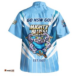 New South Wales Blues Hawaiian Shirt Custom State Of Origin 2024 Passionate Fan Born To Win Ver 2