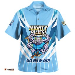 New South Wales Blues Hawaiian Shirt Custom State Of Origin 2024 Passionate Fan Born To Win Ver 2